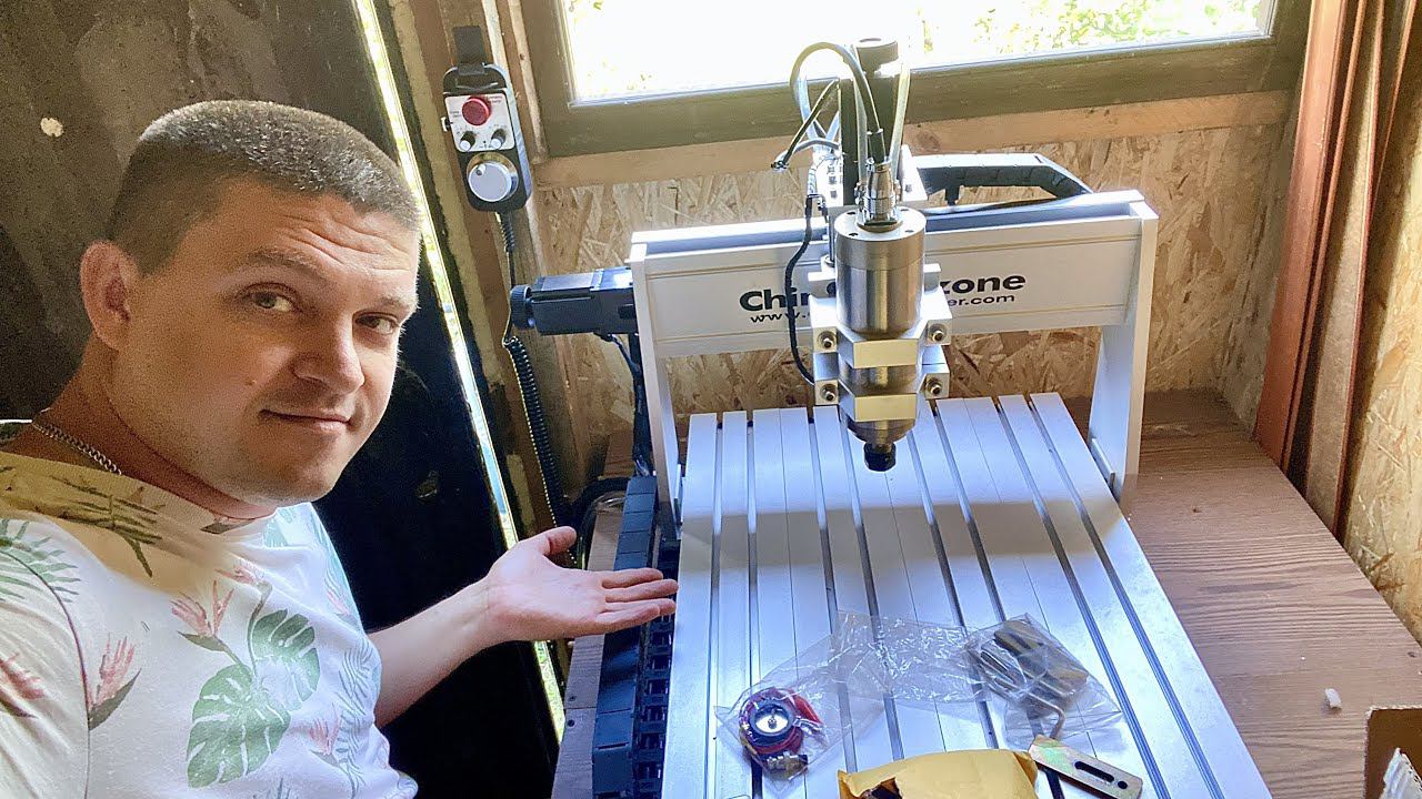 Собрал фрезерный станок с ЧПУ купленный в Китае и запустил смотреть онлайн