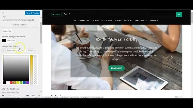 Mediumish WordPress Theme - Admin Customizer Area Presentati смотреть онлайн