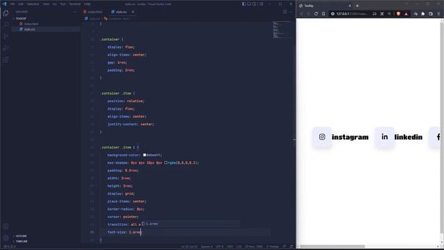 Tooltip on hover with only HTML and CSS смотреть онлайн