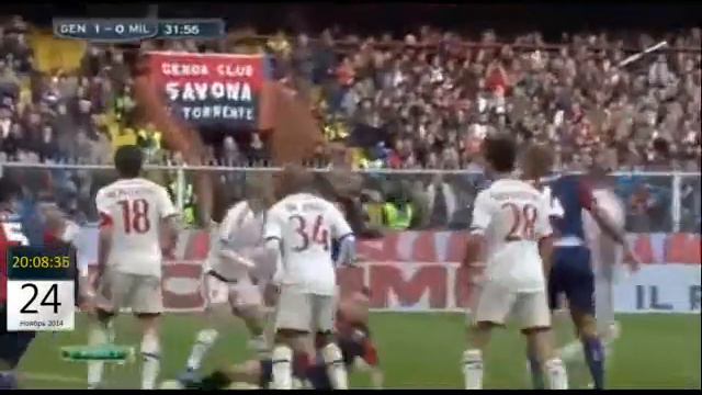 Чемпионат Италии 2014 15 Дженоа 1 0 Милан Антонелли смотреть онлайн