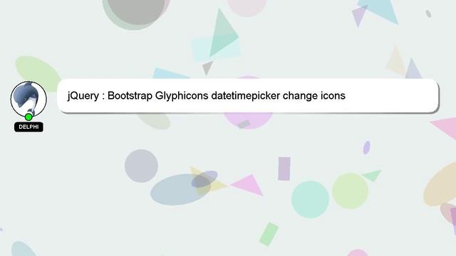 jQuery : Bootstrap Glyphicons datetimepicker change icons смотреть онлайн