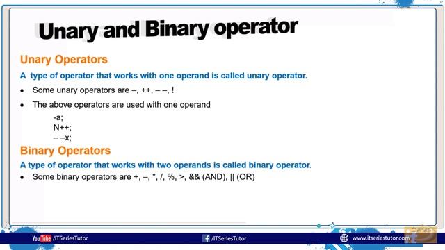 Unary and Binary Operators in C++( Urdu/Hindi) смотреть онлайн