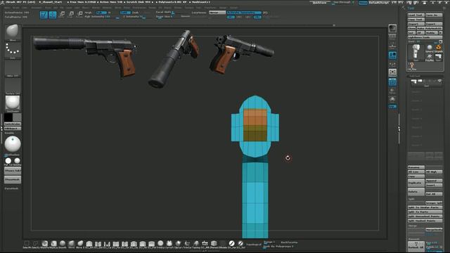 [ZBrush] Module 4 - Character Detailing - 9. ZModeler Time lapse смотреть онлайн