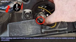 Peugeot 206+, headlights bulb replacement - tutorial