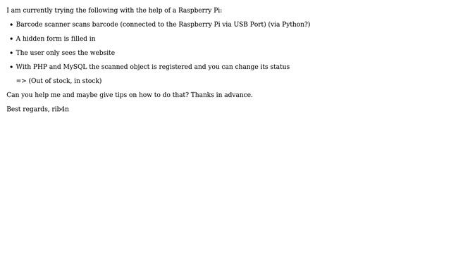 Raspberry Pi: How I can use a barcode scanner and PHP/MySQL to run a database? смотреть онлайн