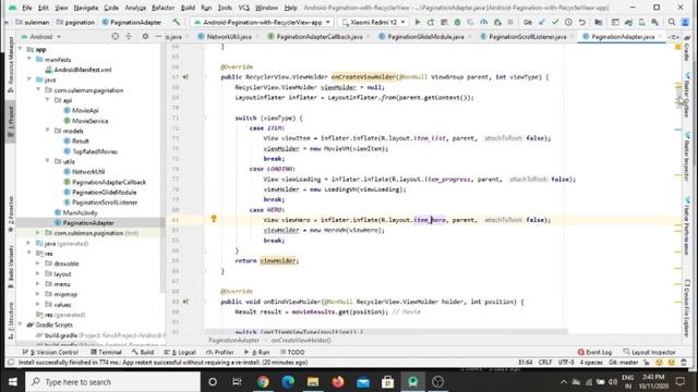 Pagination and swipe refresh layout Android Tutorial with RecyclerView | endless recyclerview | смотреть онлайн