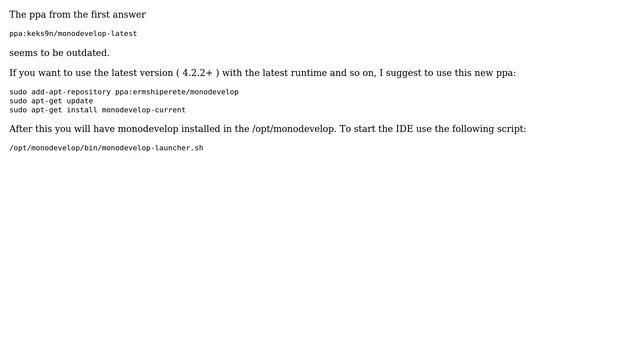 How can I install MonoDevelop v4 on 12.04? (2 Solutions!!) смотреть онлайн