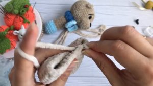 МК..ИГРУШКА ПОГРЕМУШКА.. МИШКА ИЗ ПЛЮШЕВОЙ ПРЯЖИ