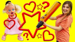Ох уж эти куклы – 3д ручкой всё починим! Видео для девочек игры в куклы Барби