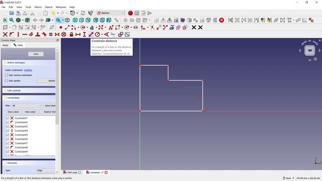 FreeCAD How To Dimension Sketch Basic Tutorial смотреть онлайн