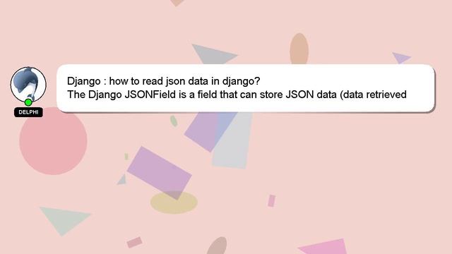Django : how to read json data in django? смотреть онлайн