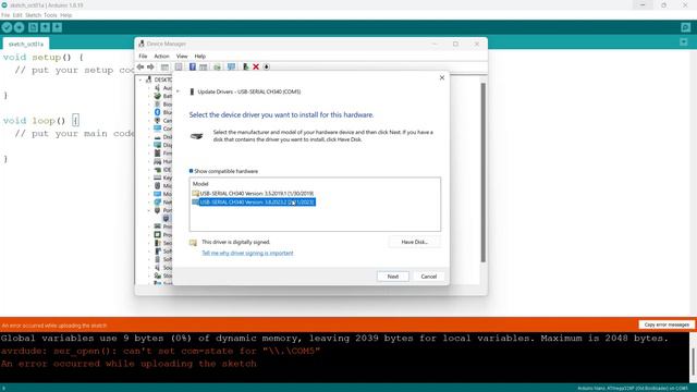 Hướng dẫn sửa lỗi Driver CH340 không nạp được code - "Can't set com-state for COM" смотреть онлайн