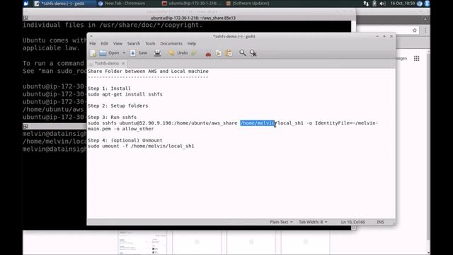Share folder between AWS EC2 and Local machine using SSHFS смотреть онлайн