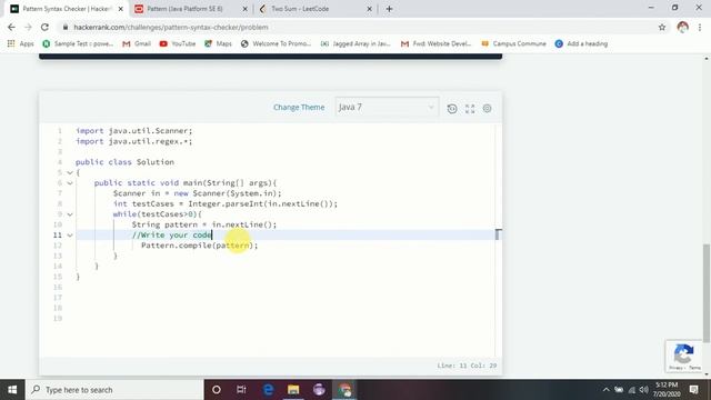 Pattern Syntax Checker Hackerrank solution in Hindi смотреть онлайн