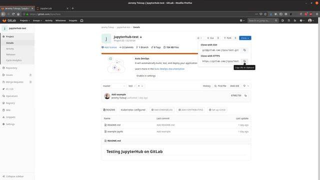 GitLab repository integration for JupyterHub - Demo смотреть онлайн