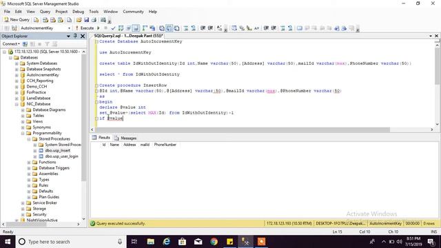 Generate auto Id without identity key in transact SQL. смотреть онлайн