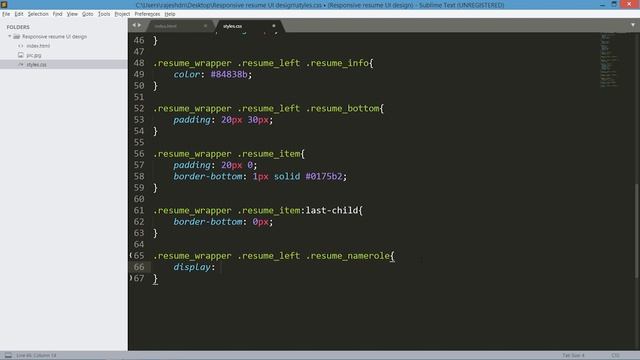How to create the Responsive Resume UI Design using HTML and CSS -- Resume Design -- CV Design смотреть онлайн