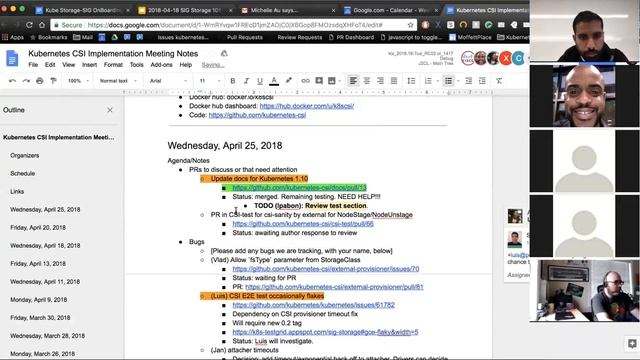 Kubernetes SIG Storage - CSI Implementation Workgroup 20180425 смотреть онлайн