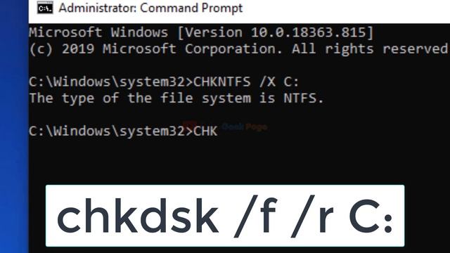ChkDsk Runs At Every Windows 10 Startup