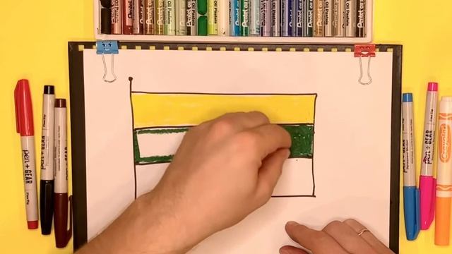 Как нарисовать флаг? Рисуем флаг Литвы|Пастельные мелки смотреть онлайн