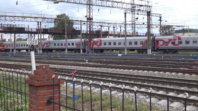 Электровоз ЧС4т-619 с поездом №112Й Круглое Поле - Москва смотреть онлайн