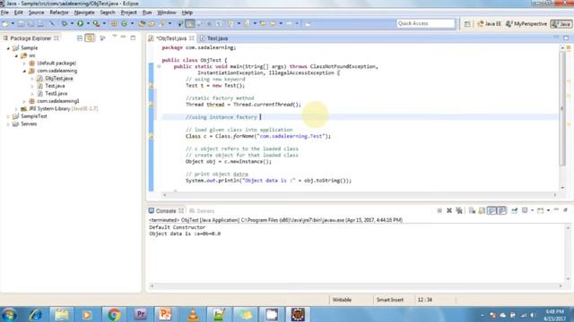 Lesson - 06 : J2EE Basics - Different Ways of Creating an Object for a Class in Java Programming смотреть онлайн