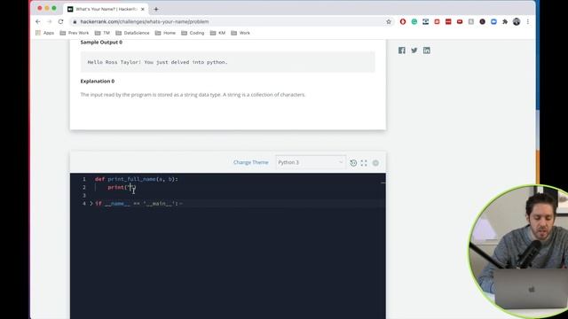 HackerRank - What's Your Name? Python смотреть онлайн