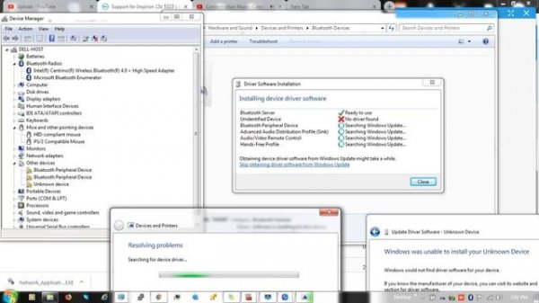Bluetooth peripheral device driver- error code 28
