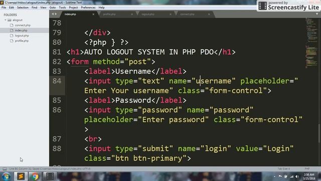 Auto logout in php pdo | auto logout after inactivity php | auto logout page in php смотреть онлайн