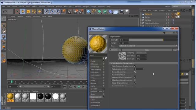 Cinema4D DISPLACEMENT TUTORIAL (TURN DOWN YOUR SPEAKERS HEADPHONES PLEASE... ) смотреть онлайн