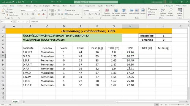 Calcula porcentaje de grasa y masa libre de grasa con IMC смотреть онлайн