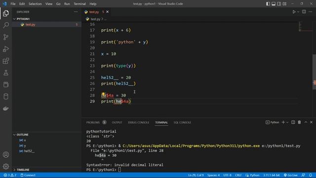#4 variables in python (Detailed Explanation) | python tutorial for beginners смотреть онлайн