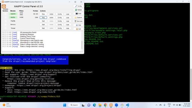 How to install drupal on windows 10 with xampp | install drupal 10 using composer смотреть онлайн