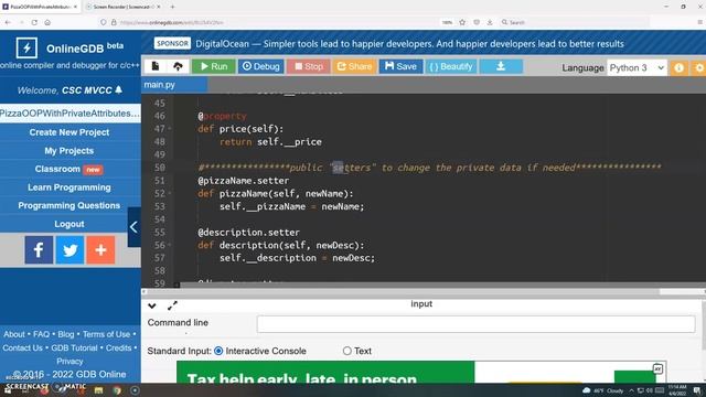 Adding Properties and Setters to Access Private Attributes смотреть онлайн