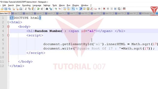 Math.random() function in JavaScript | Random() function in JS | JS Tutorial | Part - 45 смотреть онлайн