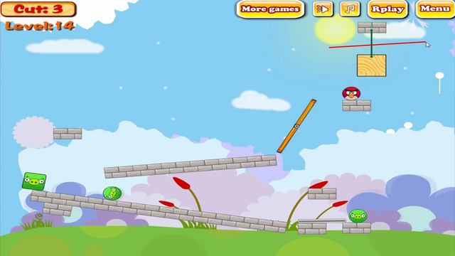 Angry Birds Pigs Out - SPIDER RED THROW OUT ALL TRIANGLE PIGS! смотреть онлайн