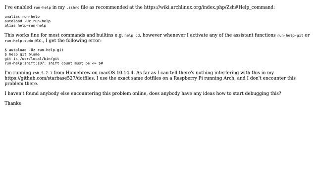 zsh run-help-git error: shift count must be ＜= $# смотреть онлайн