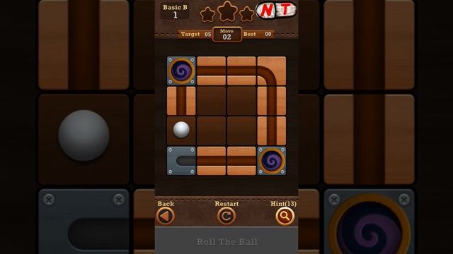 Roll the Ball: slide puzzle 2 - Basic B Level 1 walkthrough смотреть онлайн