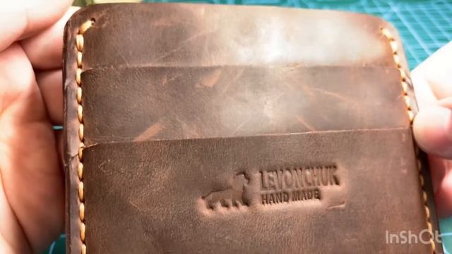 Картхолдер из кожи Crazy Horse цвет шоколад