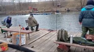 Лагуна Еганово. Ловля форели. 1й час после запуска.