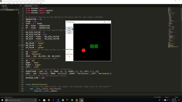 Python Tkinter snake game || how to make snake game in python смотреть онлайн