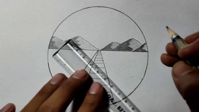 bridge on sea drawing in circle | How to draw bridge on river easy drawing tutorial step by step смотреть онлайн