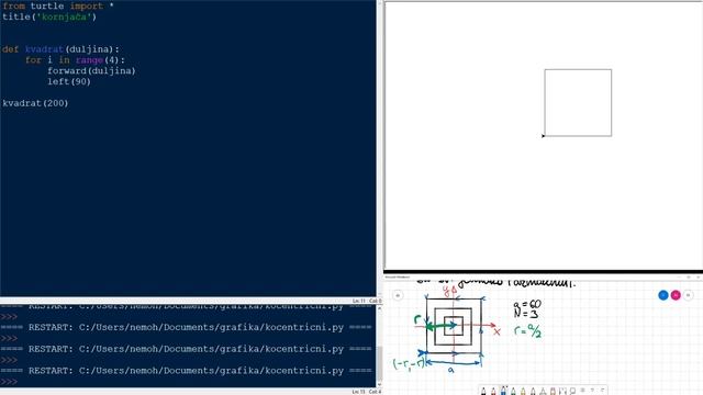Python grafika - kocentrični kvadrati смотреть онлайн