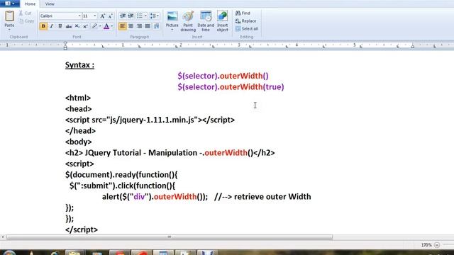 OUTERWIDTH METHOD IN JQUERY DEMO смотреть онлайн