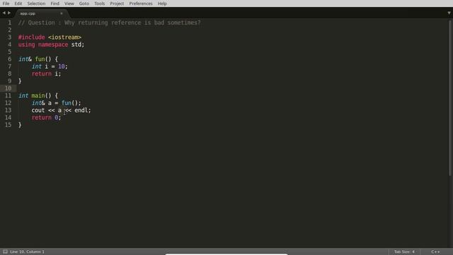 Why Returning Reference Is Bad Some Time In C++? смотреть онлайн