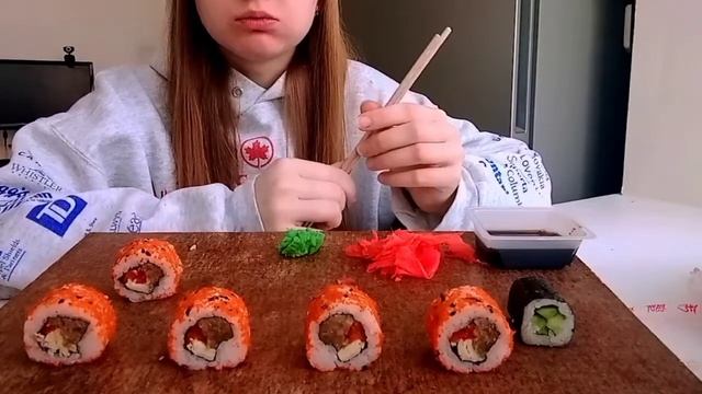 MUKBANG | ОПЯТЬ РОЛЛЫ/СУШИ | SUSHI/ROLLS