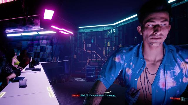 enjoying night city at night and drinking in pubs in cyberpunk 2077. смотреть онлайн