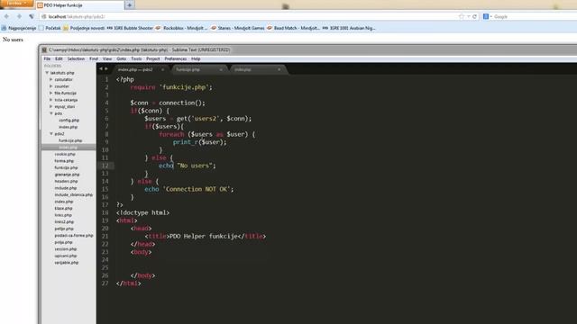 Osnove PHP-a - PDO 4.dio - organiziranje operacija funkcijama смотреть онлайн