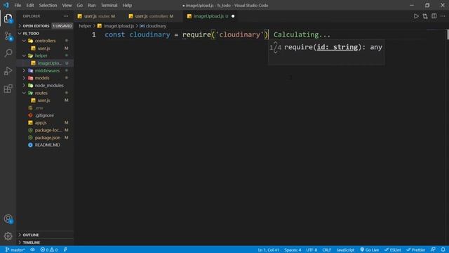Upload Image to Cloudinary - Node Authentication API Part-11 смотреть онлайн