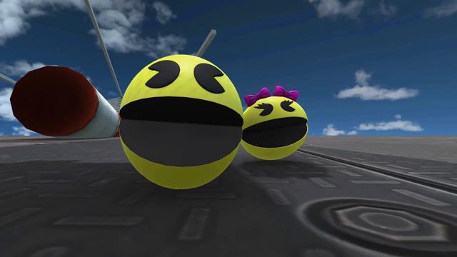 Pacman & Ms-Pacman & Robot Pacman VS Evil Black Spiky Pacman In Amazing Adventure !!!